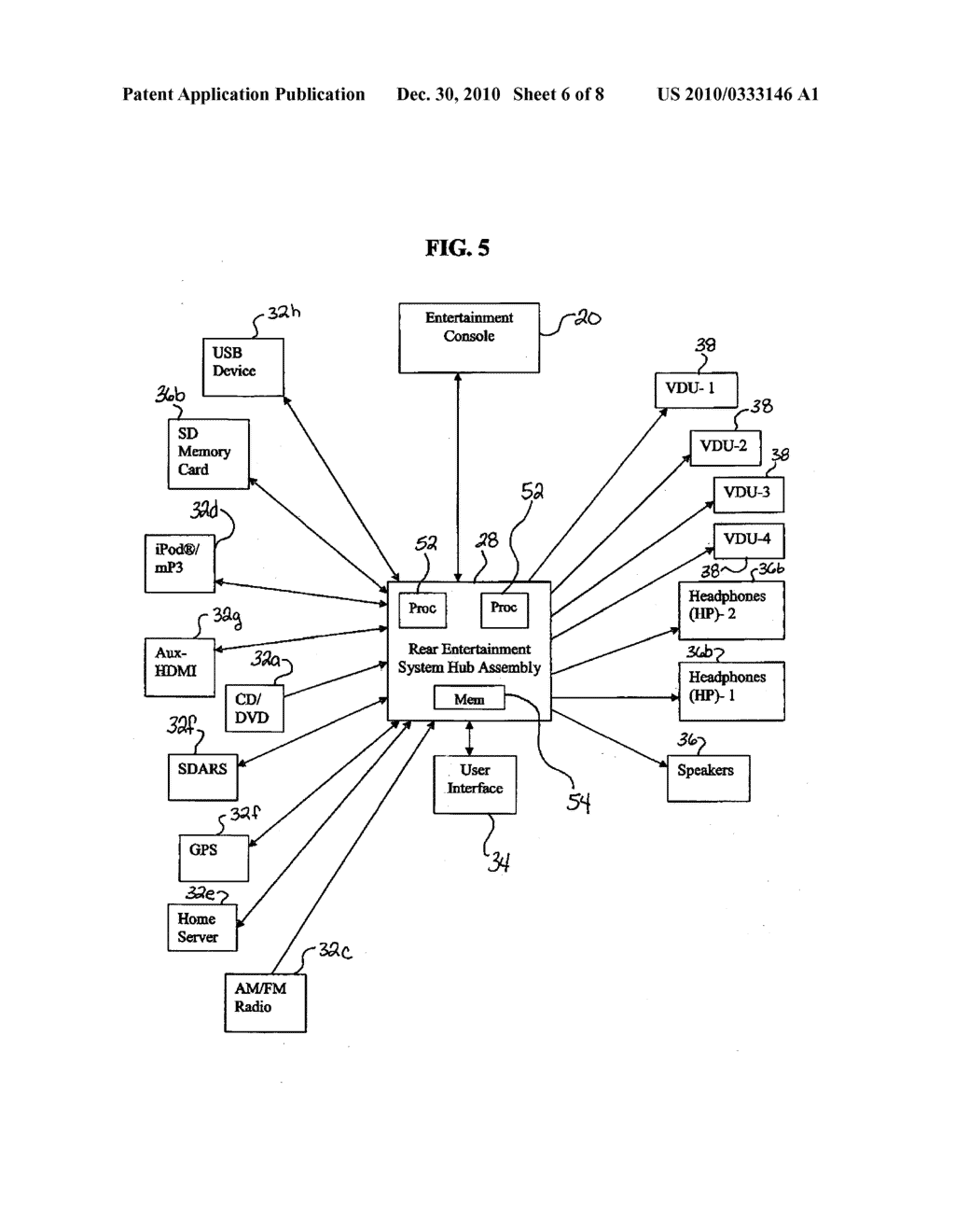 Vehicle infotainment system and method for entertaining passengers in a rear portion of a vehicle - diagram, schematic, and image 07