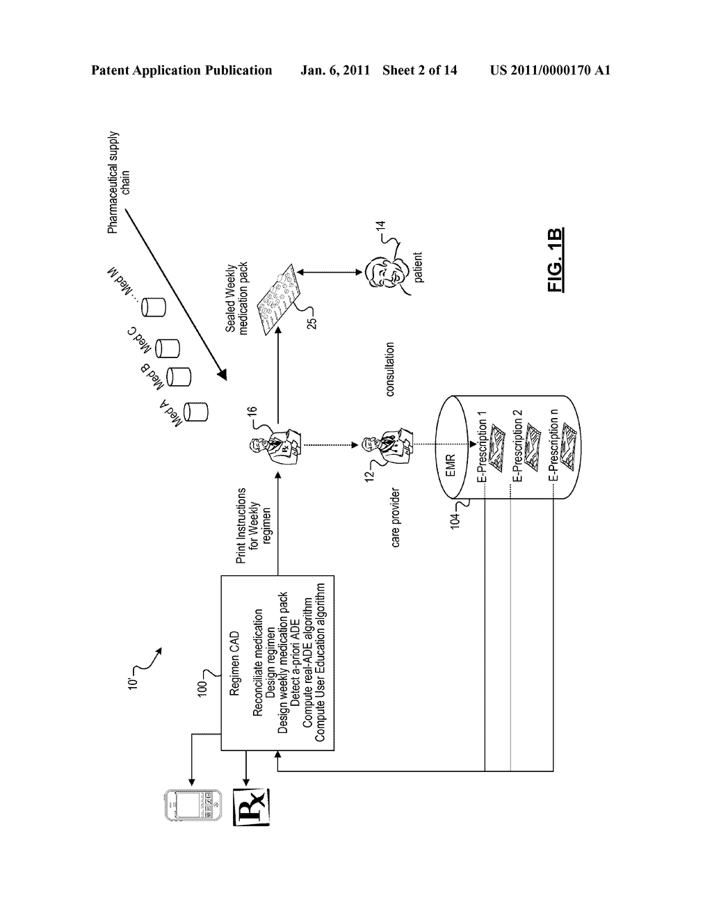 SYSTEM AND METHOD FOR GENERATING A SCHEDULE FOR ADMINISTERING DOSES OF MEDICATION TO A PATIENT - diagram, schematic, and image 03