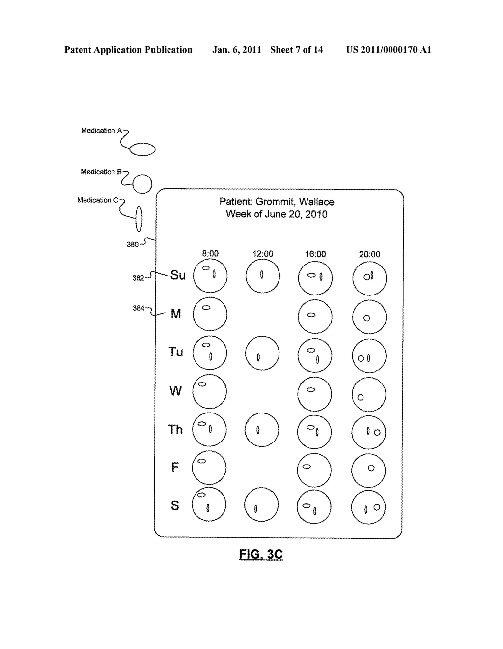 SYSTEM AND METHOD FOR GENERATING A SCHEDULE FOR ADMINISTERING DOSES OF MEDICATION TO A PATIENT - diagram, schematic, and image 08