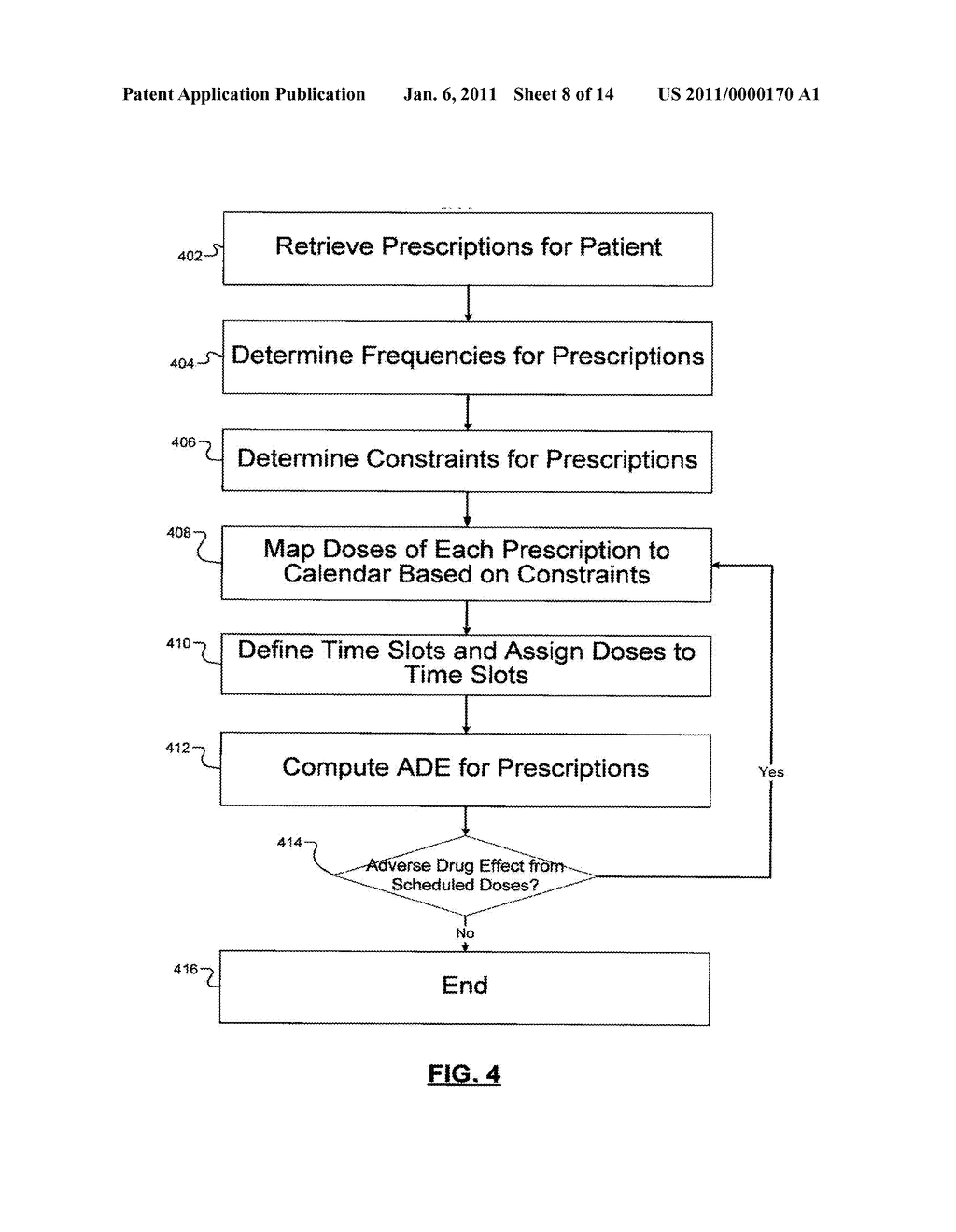 SYSTEM AND METHOD FOR GENERATING A SCHEDULE FOR ADMINISTERING DOSES OF MEDICATION TO A PATIENT - diagram, schematic, and image 09