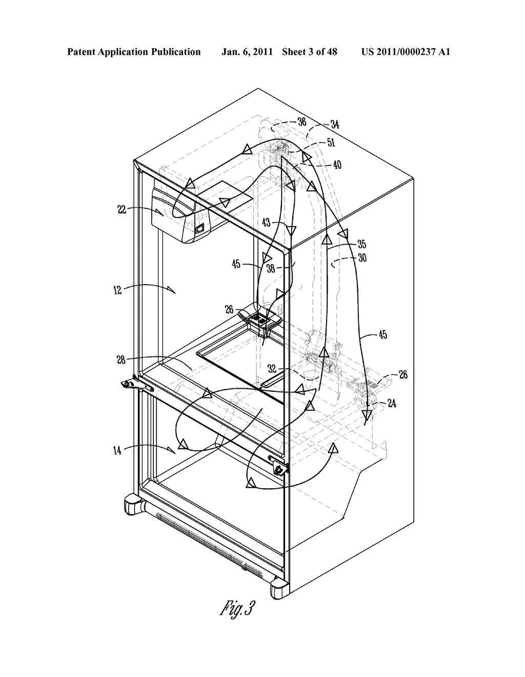 INSULATED ICE COMPARTMENT FOR BOTTOM MOUNT REFRIGERATOR WITH CONTROLLED DAMPER - diagram, schematic, and image 04