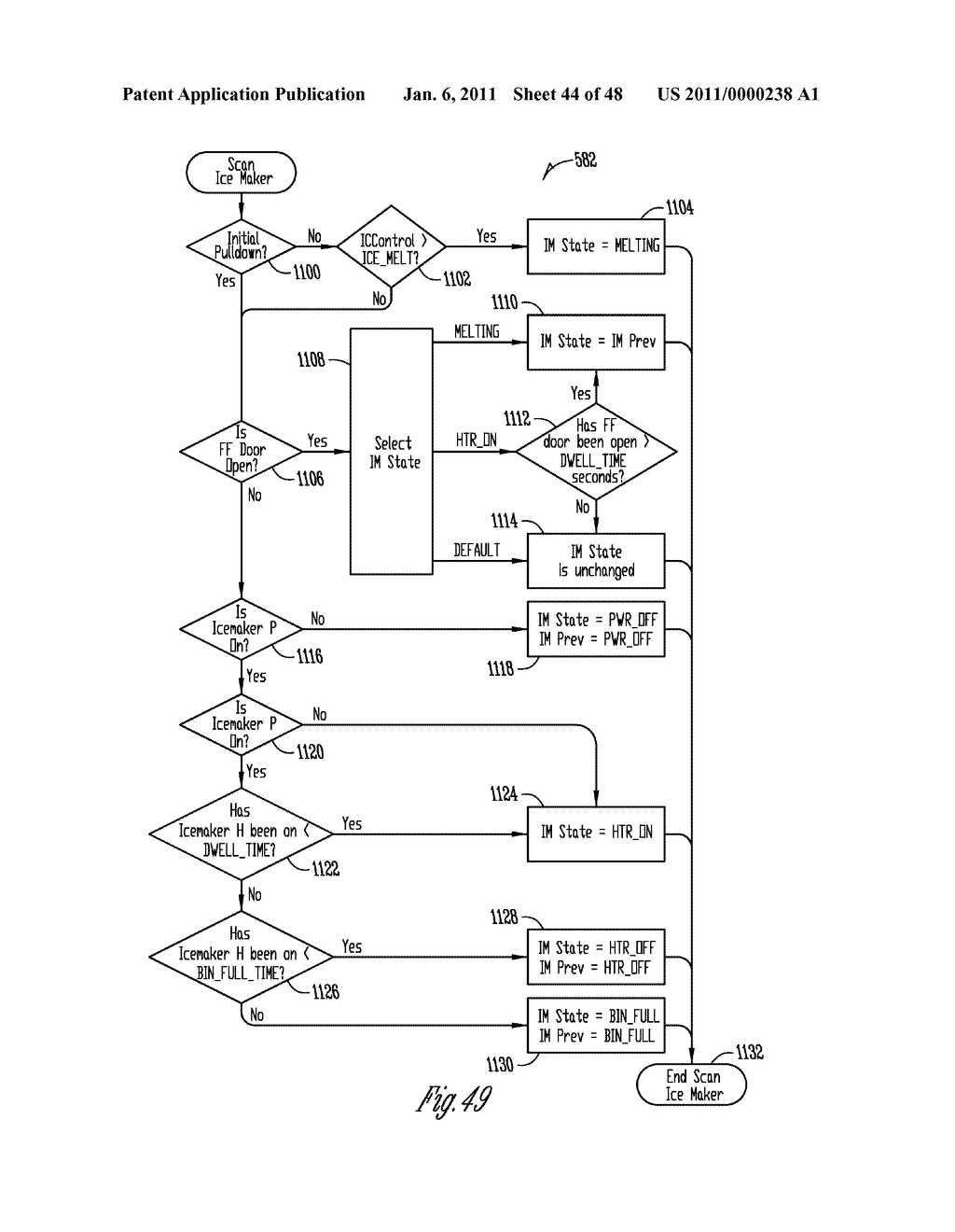 INSULATED ICE COMPARTMENT FOR BOTTOM MOUNT REFRIGERATOR WITH CONTROLLED DAMPER - diagram, schematic, and image 45