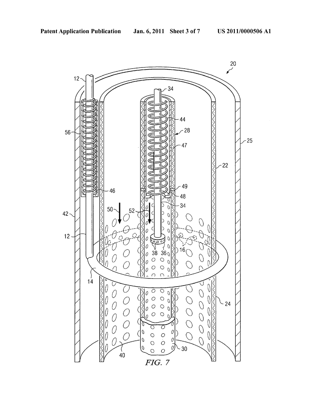 Radial flow filter with traveling spray device - diagram, schematic, and image 04