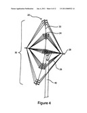 SOLAR COLLECTOR STABILIZED BY CABLES AND A COMPRESSION ELEMENT diagram and image