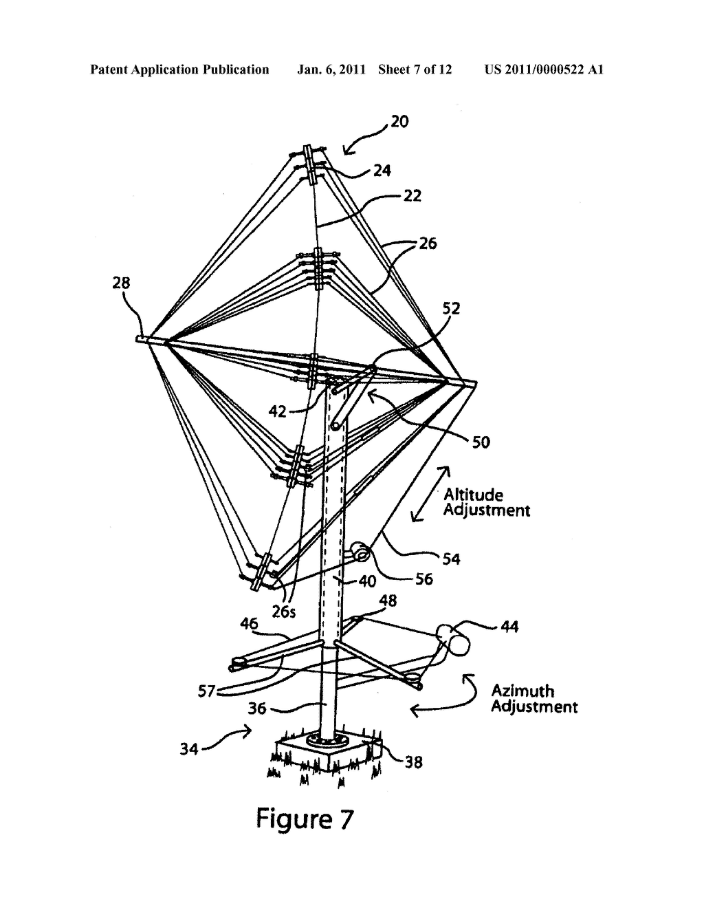 SOLAR COLLECTOR STABILIZED BY CABLES AND A COMPRESSION ELEMENT - diagram, schematic, and image 08