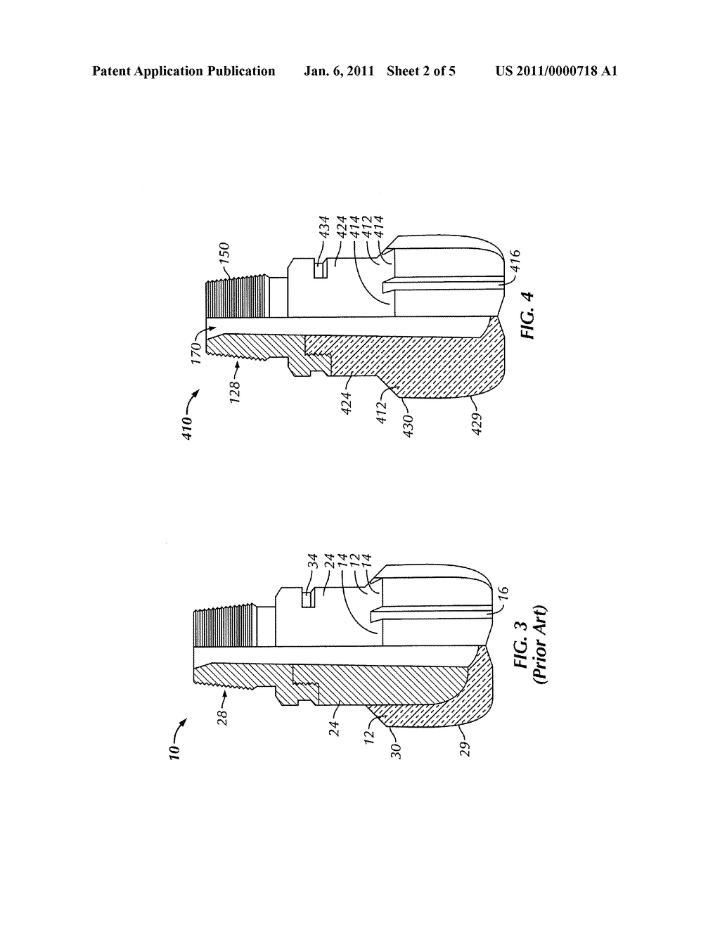 INTEGRATED CAST MATRIX SLEEVE API CONNECTION BIT BODY AND METHOD OF USING AND MANUFACTURING THE SAME - diagram, schematic, and image 03