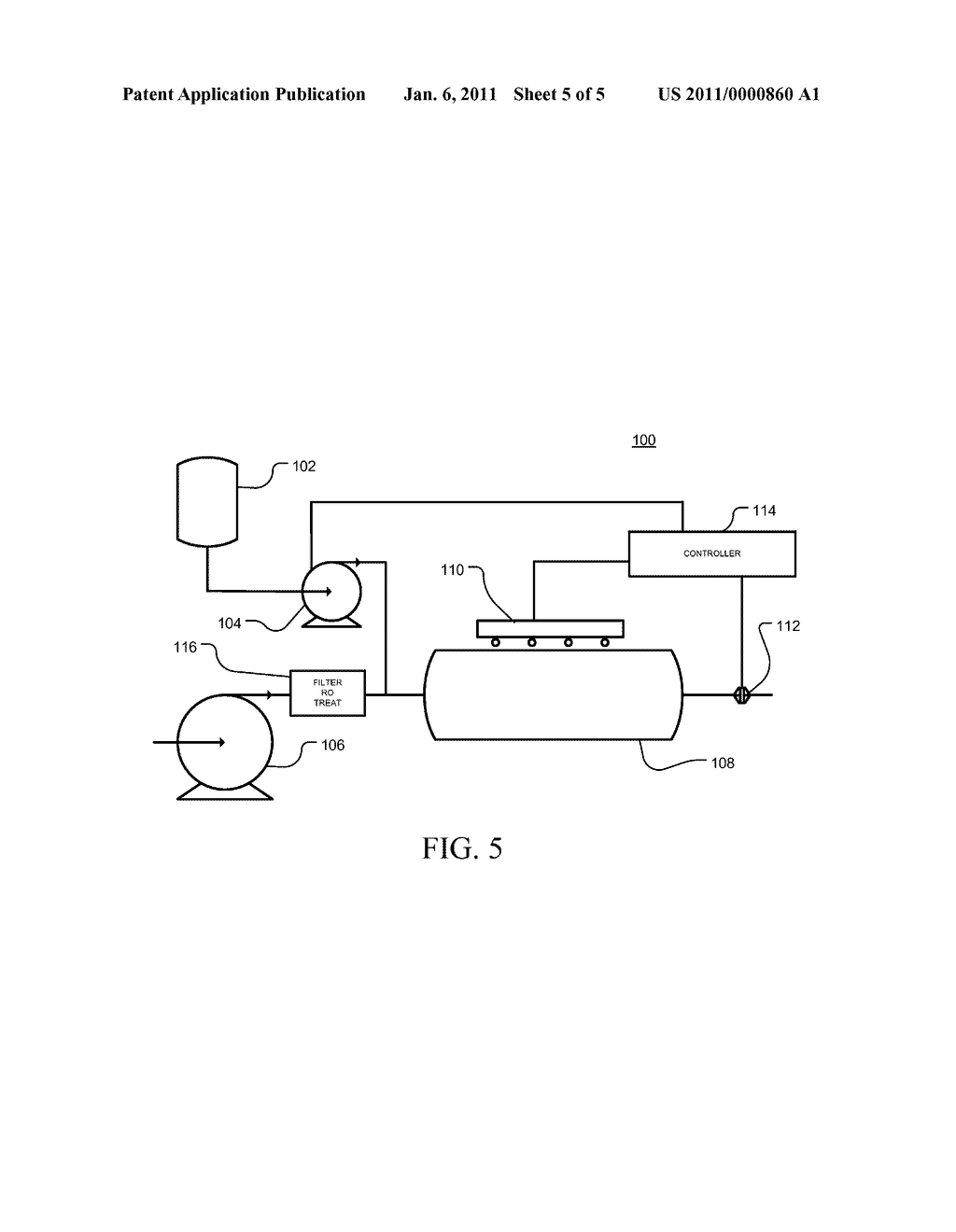 METHOD AND APPARATUS FOR THE CONTINOUS PRODUCTION OF LOW CONCENTRATIONS OF CHLORINE DIOXIDE FROM LOW CONCENTRATIONS OF AQUEOUS CHLORITE - diagram, schematic, and image 06
