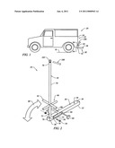 Traffic cone carrier unit for a motor vehicle diagram and image