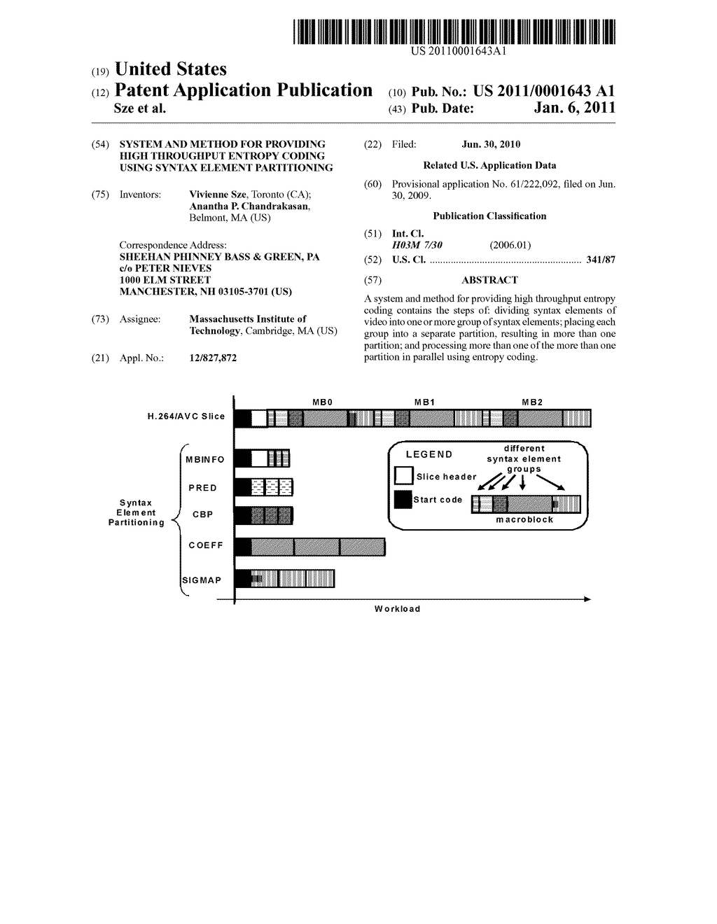 SYSTEM AND METHOD FOR PROVIDING HIGH THROUGHPUT ENTROPY CODING USING SYNTAX ELEMENT PARTITIONING - diagram, schematic, and image 01