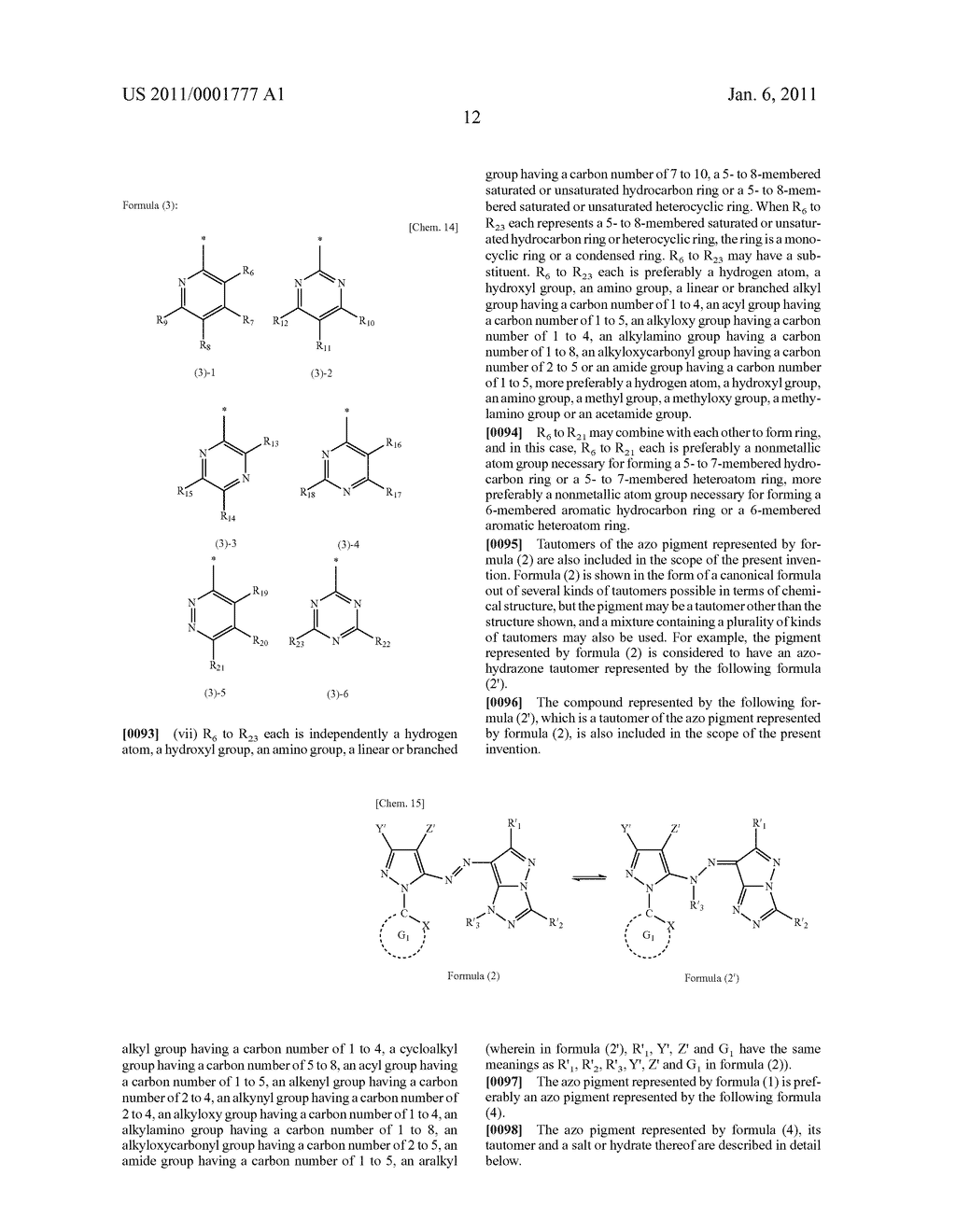 AZO COMPOUND, AZO PIGMENT, DISPERSION CONTAINING THE AZO COMPOUND OR AZO PIGMENT, COLORING COMPOSITION, INK FOR INKJET RECORDING, INK TANK FOR INKJET RECORDING, INKJET RECORDING METHOD AND RECORDED MATERIAL - diagram, schematic, and image 14