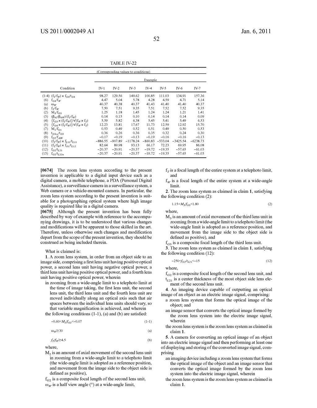 ZOOM LENS SYSTEM, IMAGING DEVICE AND CAMERA - diagram, schematic, and image 135