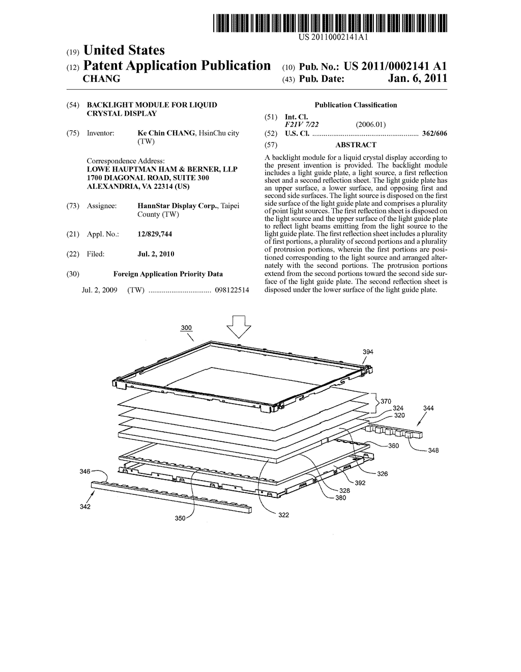 BACKLIGHT MODULE FOR LIQUID CRYSTAL DISPLAY - diagram, schematic, and image 01