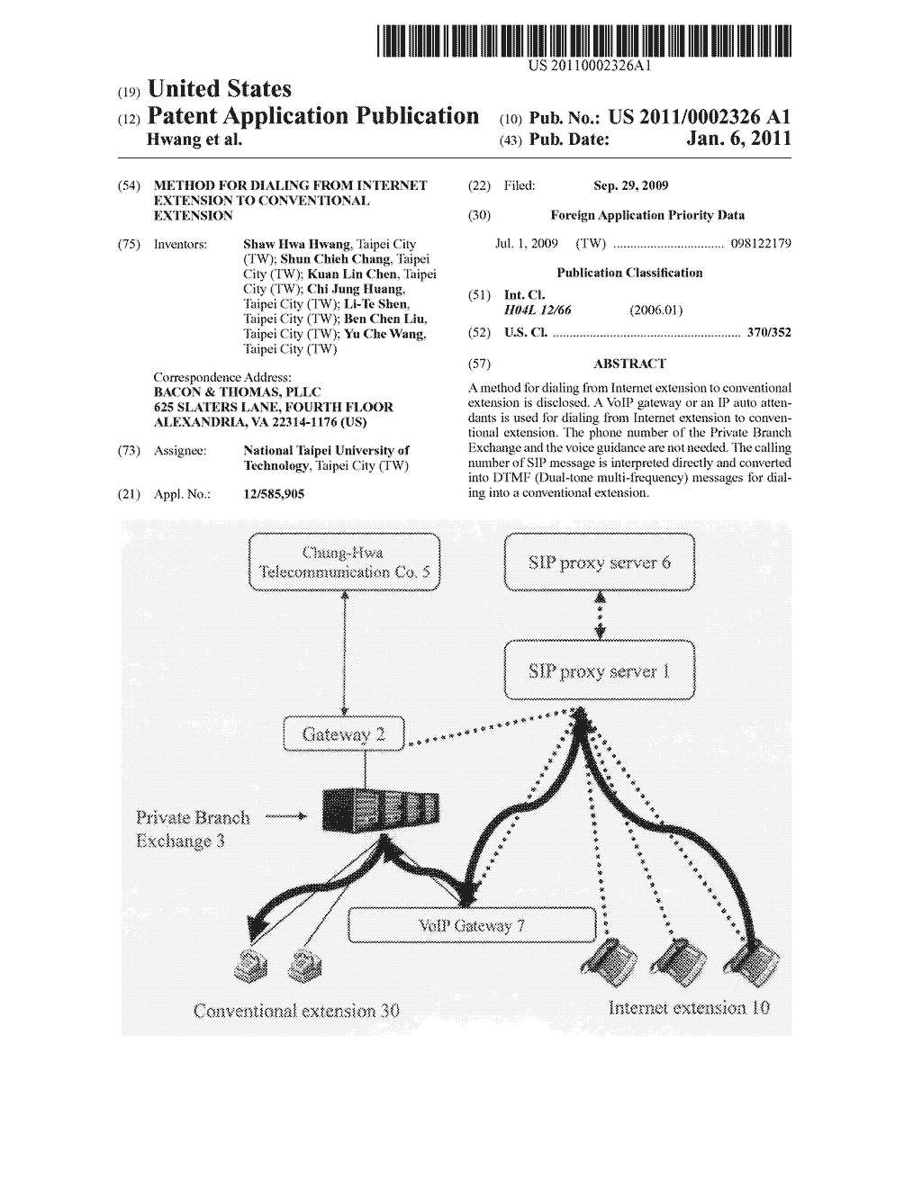 Method for dialing from internet extension to conventional extension - diagram, schematic, and image 01