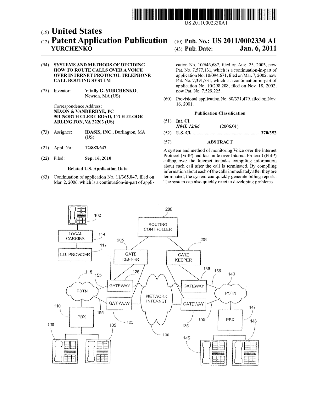 SYSTEMS AND METHODS OF DECIDING HOW TO ROUTE CALLS OVER A VOICE OVER INTERNET PROTOCOL TELEPHONE CALL ROUTING SYSTEM - diagram, schematic, and image 01