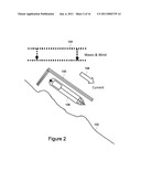 TEMPORARY FLOATING BREAKWATER AND CAUSEWAY WITH SIMULATED BEACH AND KELP diagram and image