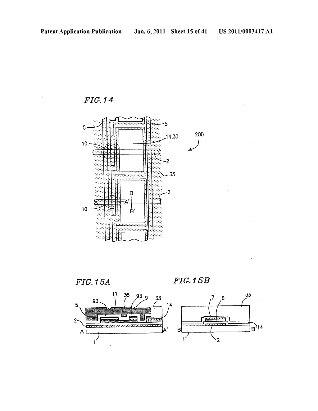 Active matrix substrate, method of making the substrate, and display device - diagram, schematic, and image 16