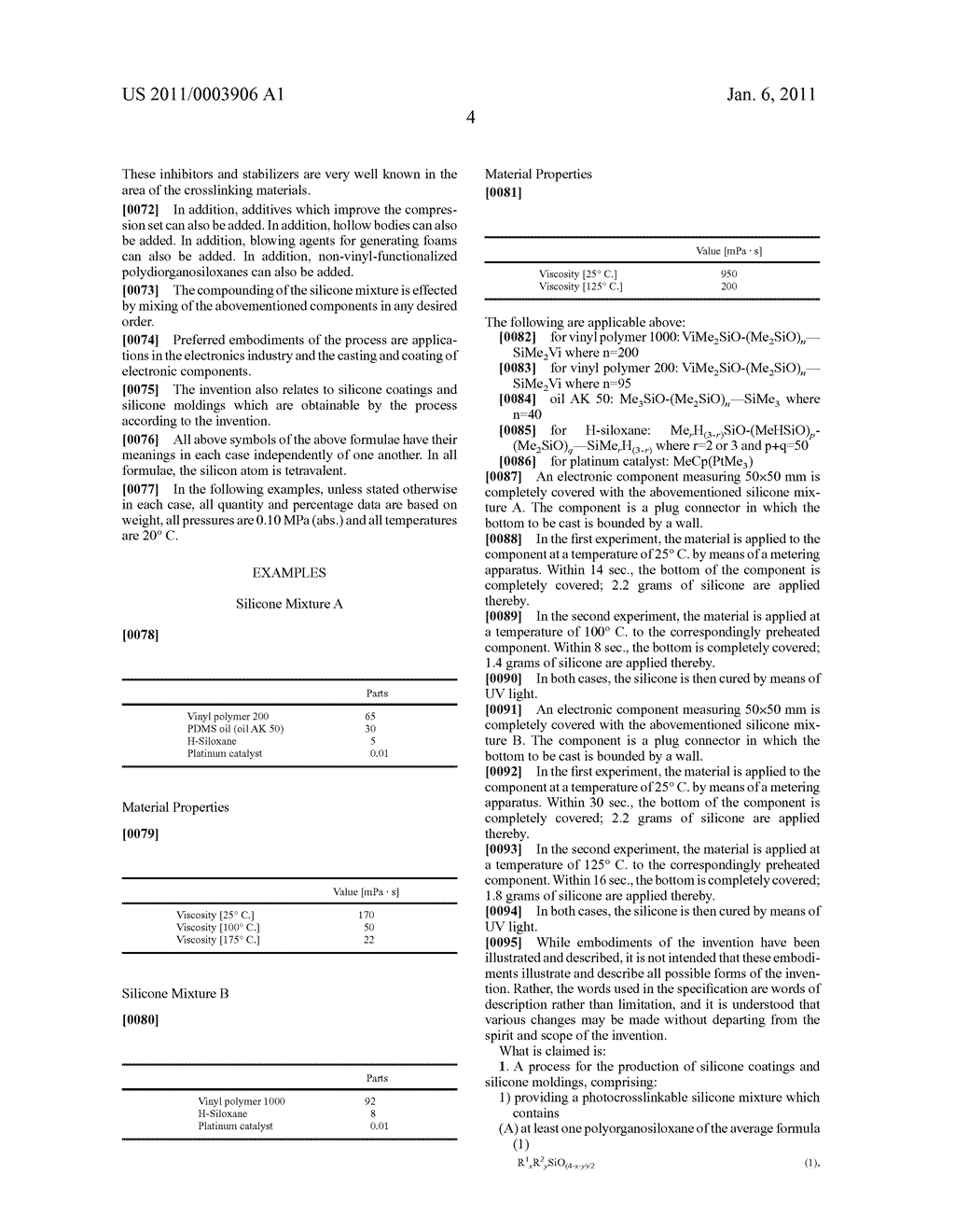 Process For The Production Of Silicone Coatings and Silicone Moldings From Photocrosslinkable Silicone Mixtures - diagram, schematic, and image 05