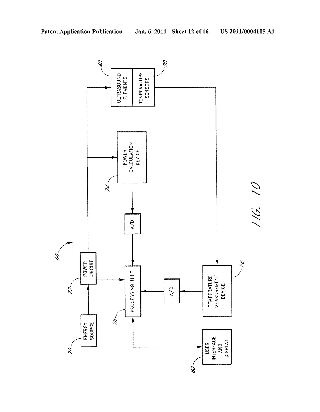 POWER PARAMETERS FOR ULTRASONIC CATHETER - diagram, schematic, and image 13