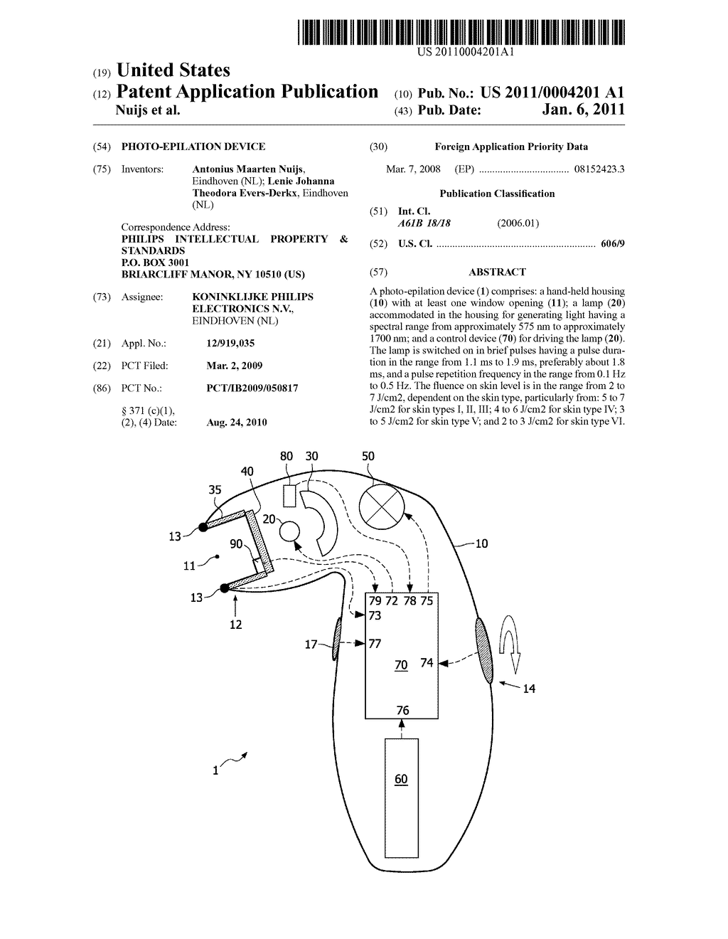 PHOTO-EPILATION DEVICE - diagram, schematic, and image 01