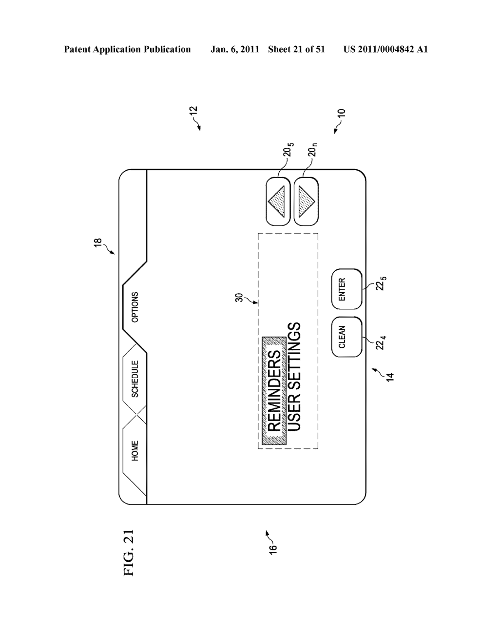 DISPLAY APPARATUS AND METHOD HAVING CUSTOM REMINDER ENTRY CAPABILITY FOR AN ENVIRONMENTAL CONTROL SYSTEM - diagram, schematic, and image 22