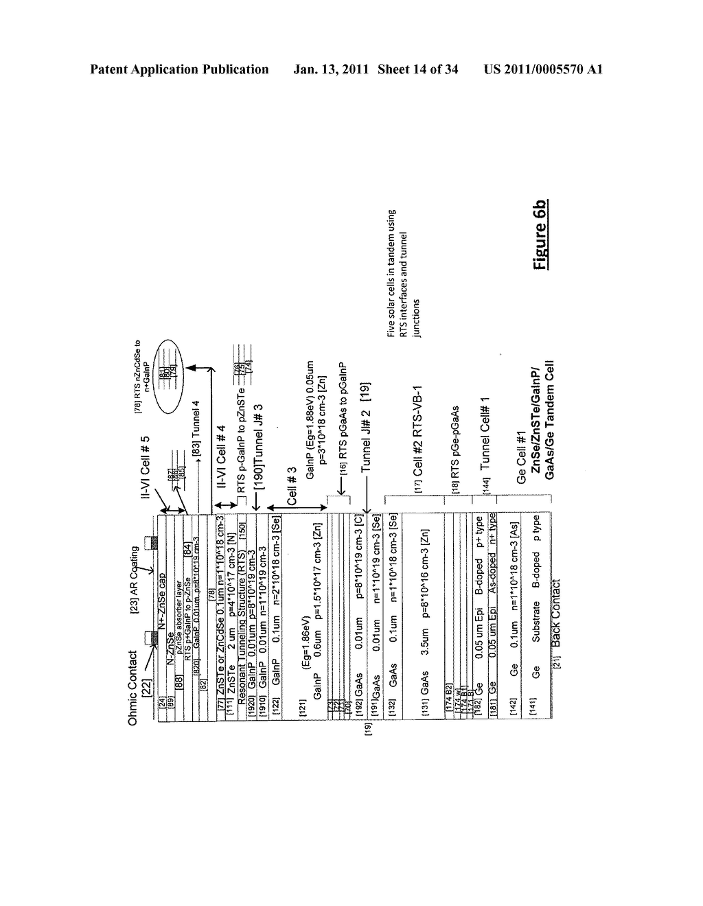 High efficiency tandem solar cells and a method for fabricating same - diagram, schematic, and image 15