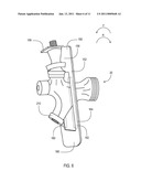 Beverage dispensing apparatus lever arm assembly for a mechanical self closing beverage dispensing faucet diagram and image