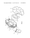 WAVY-EMBANKMENT TYPE CONTAMINATION-FREE ADHESIVE TAPE DISPENSER diagram and image