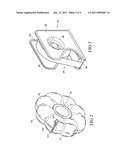 WAVY-EMBANKMENT TYPE CONTAMINATION-FREE ADHESIVE TAPE DISPENSER diagram and image