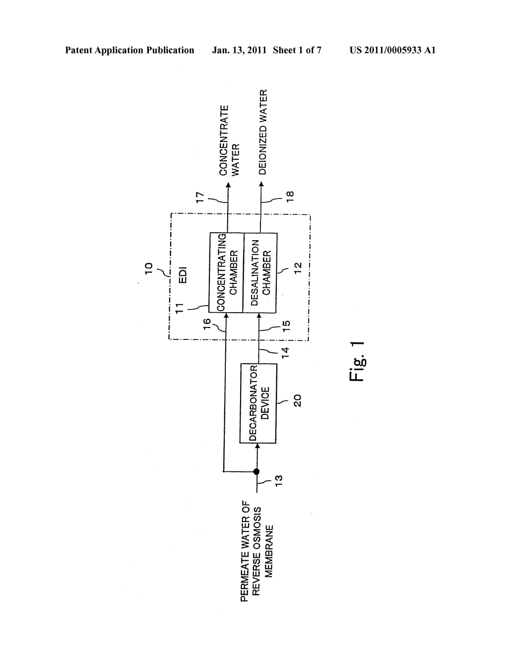 METHOD FOR OPERATING ELECTRODEIONIZATION DEIONIZED WATER PRODUCING APPARATUS, ELECTRODEIONIZATION DEIONIZED WATER PRODUCING SYSTEM, AND ELECTRODEIONIZATION DEIONIZED WATER PRODUCING APPARATUS - diagram, schematic, and image 02