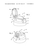 Dispensing actuator with flip-open lid diagram and image