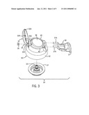 Dispensing actuator with flip-open lid diagram and image