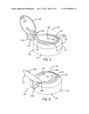 Dispensing actuator with flip-open lid diagram and image