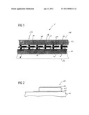 DEVICE HAVING A MEMBRANE STRUCTURE FOR DETECTING THERMAL RADIATION, AND METHOD FOR PRODUCTION THEREOF diagram and image