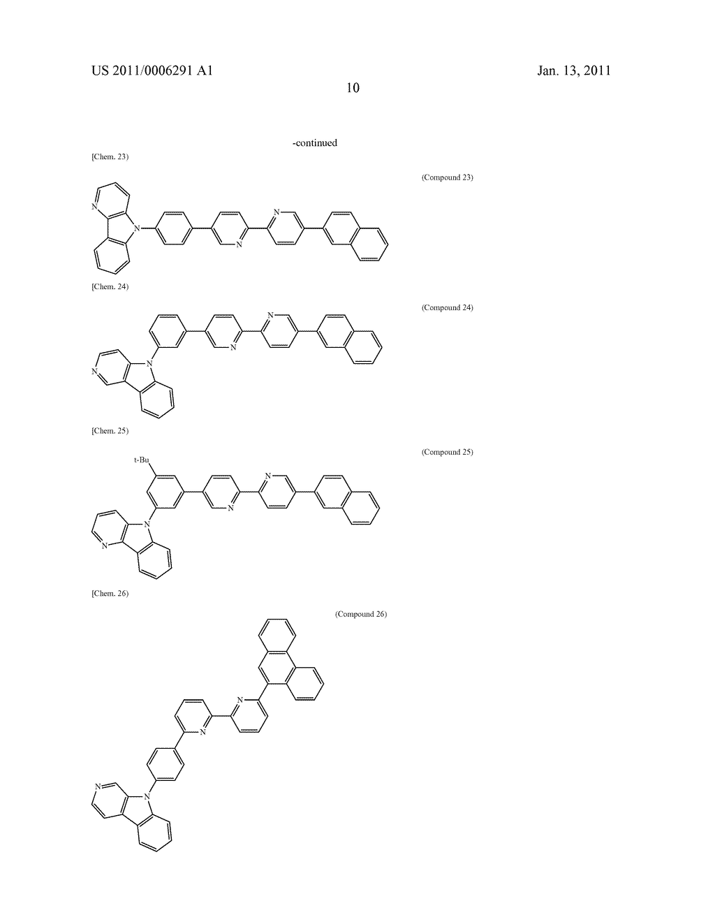 COMPOUND HAVING SUBSTITUTED PYRIDYL GROUP AND PYRIDOINDOLE RING STRUCTURE LINKED THROUGH PHENYLENE GROUP, AND ORGANIC ELECTROLUMINESCENT DEVICE - diagram, schematic, and image 13