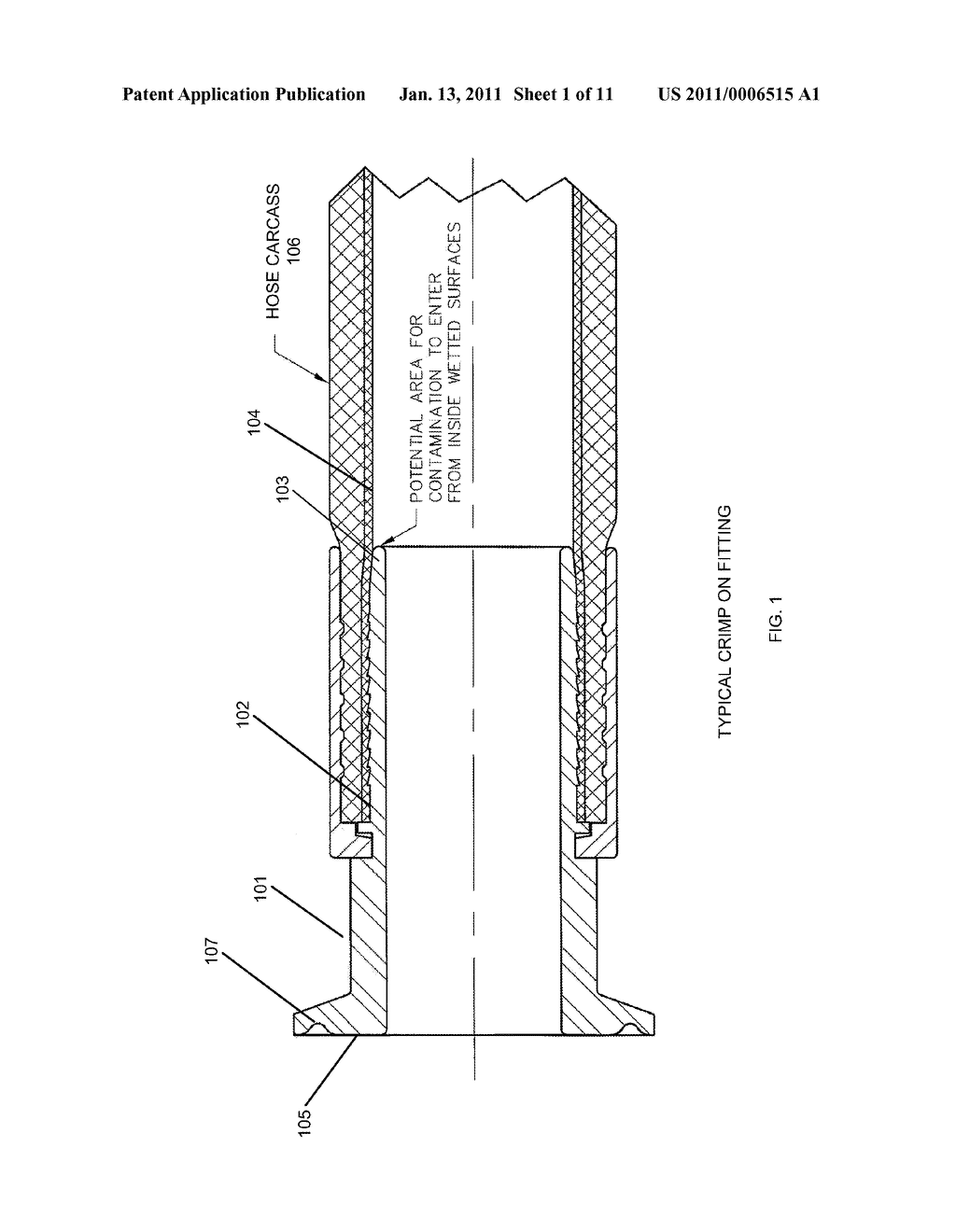 FLARE-THROUGH HOSE FITTINGS, HOSE ASSEMBLY, AND METHOD OF MANUFACTURING - diagram, schematic, and image 02