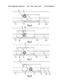 DEVICE FOR CLOSING OFF AN OPENING FORMED IN THE BODYWORK OF A VEHICLE, WITH A GUIDE ELEMENT AND SLIDE FORMING A SHUTTLE, AND CORRESPONDING VEHICLE diagram and image