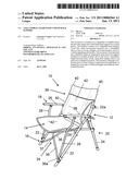 Collapsible chair with curved back support diagram and image