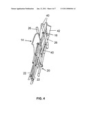 Collapsible chair with curved back support diagram and image