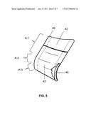 Collapsible chair with curved back support diagram and image