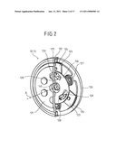 ASSEMBLY COMPRISING A DETENT FITTING AND A FREE-PIVOTING MECHANICS diagram and image