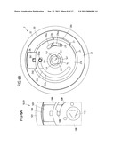 ASSEMBLY COMPRISING A DETENT FITTING AND A FREE-PIVOTING MECHANICS diagram and image