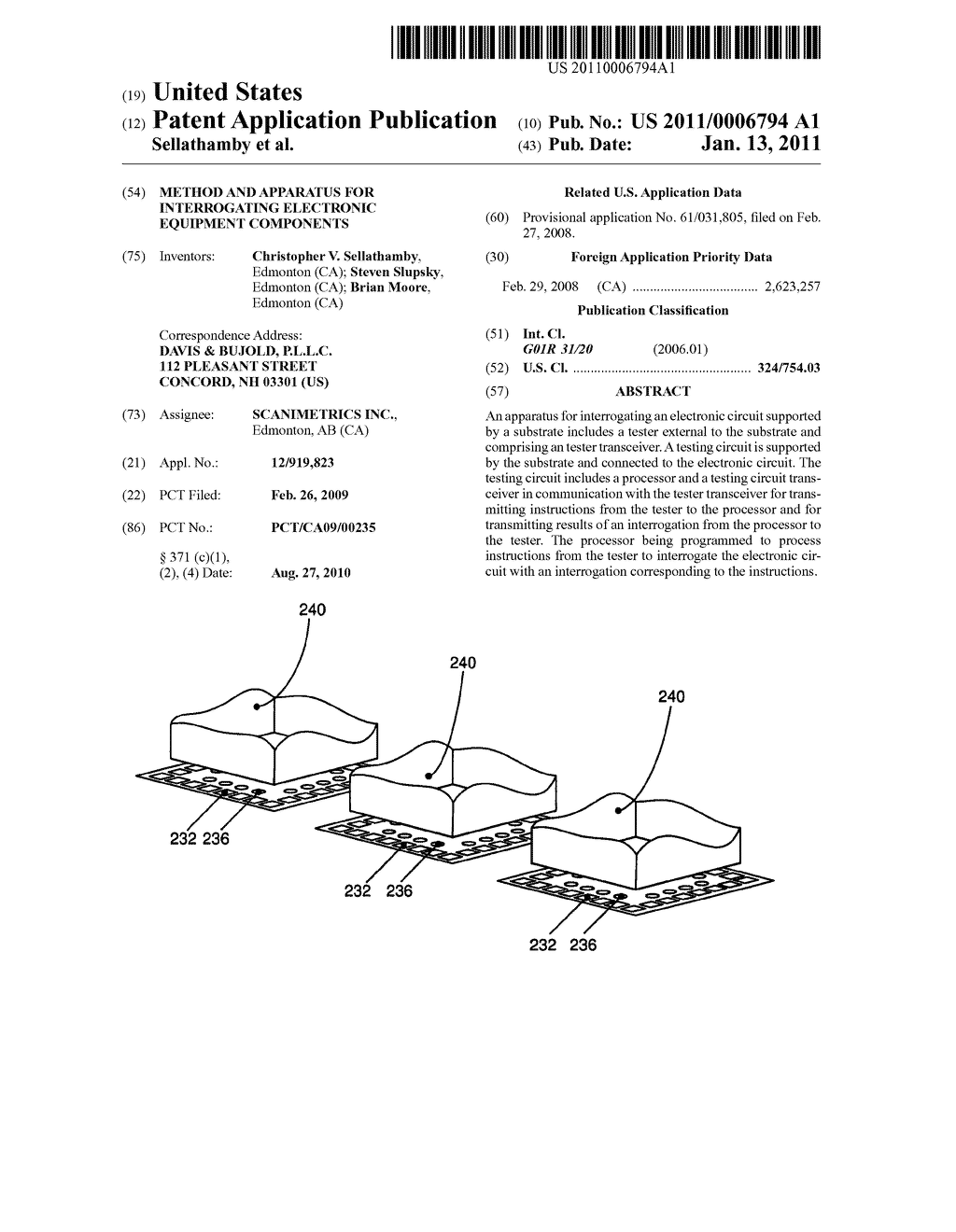 METHOD AND APPARATUS FOR INTERROGATING ELECTRONIC EQUIPMENT COMPONENTS - diagram, schematic, and image 01