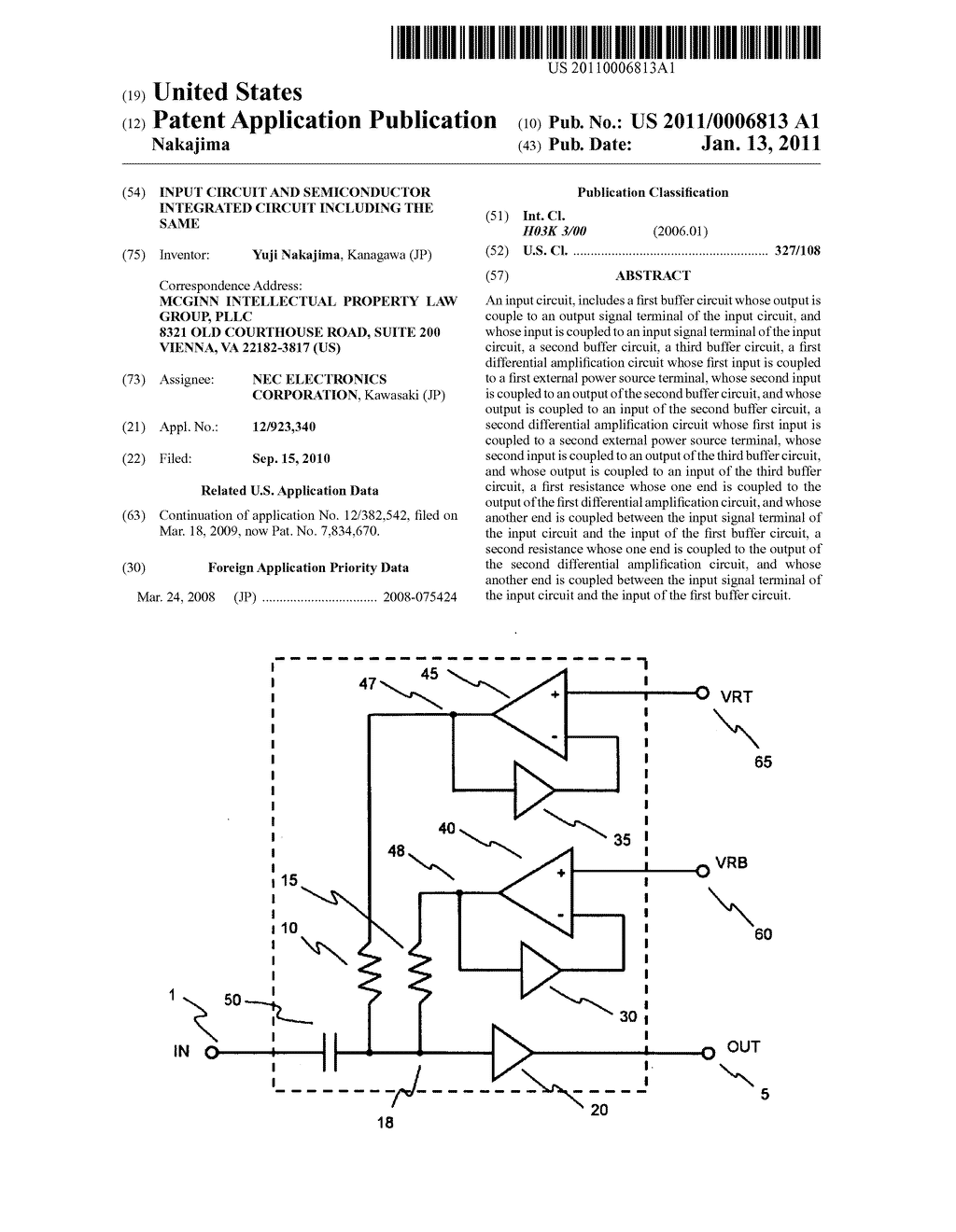 Input circuit and semiconductor integrated circuit including the same - diagram, schematic, and image 01