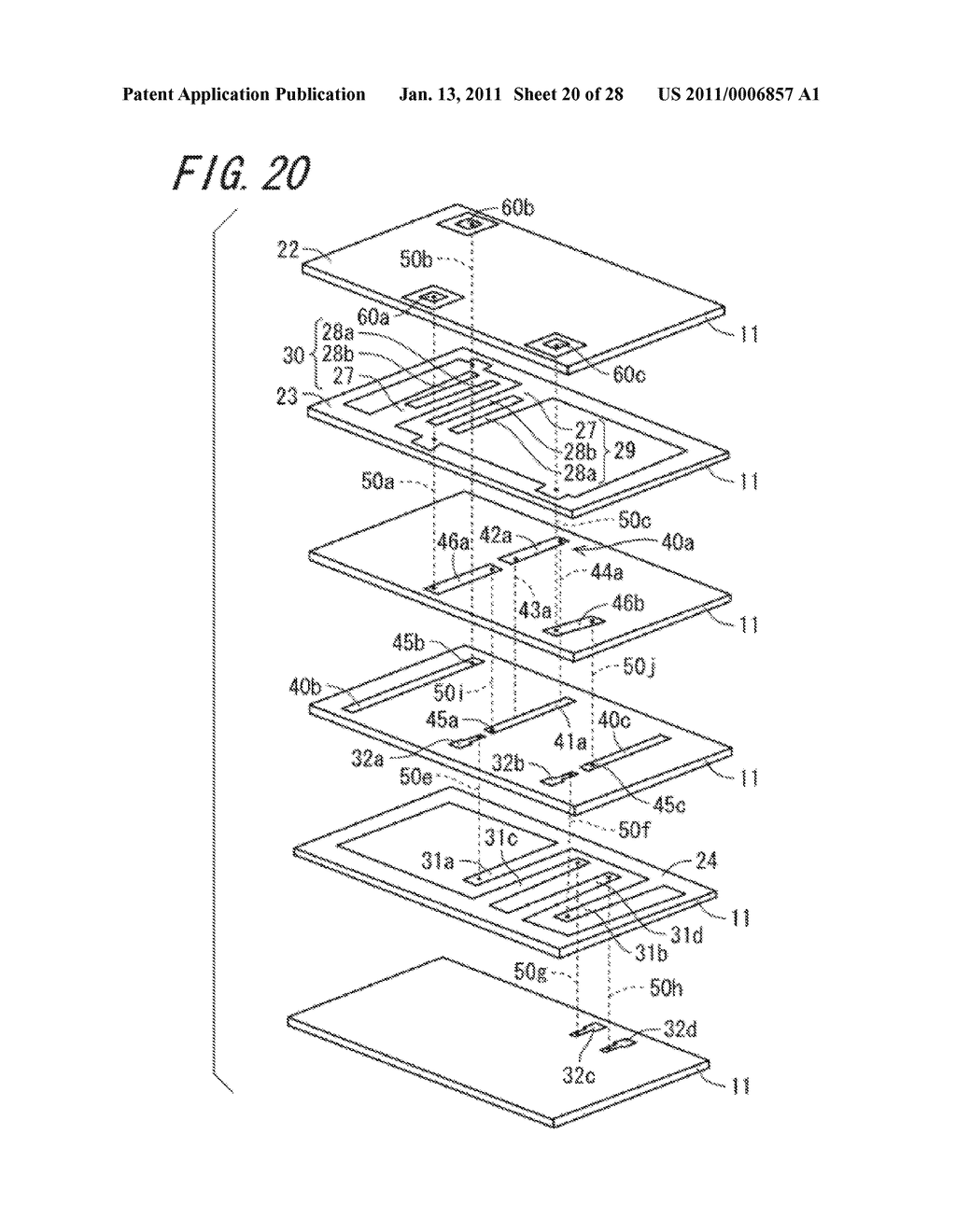 COMPLEX RESONATOR, BANDPASS FILTER, AND DIPLEXER, AND WIRELESS COMMUNICATION MODULE AND WIRELESS COMMUNICATION DEVICE USING SAME - diagram, schematic, and image 21