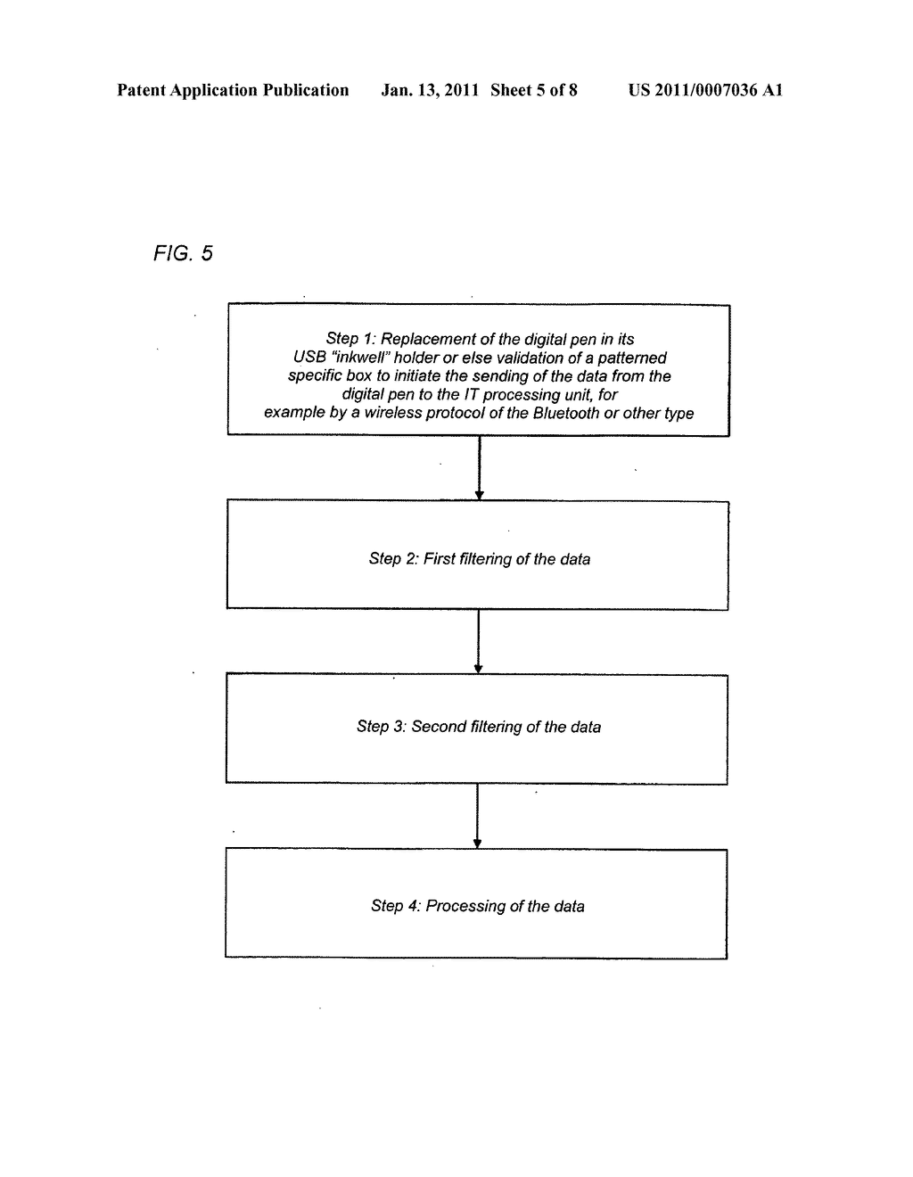 METHOD FOR MAKING AT LEAST ONE IDENTIFIER AND SECURING THE READING THEREOF BY A DIGITAL PEN ASSOCIATED WITH A SCREEN SHEET, AND MEANS FOR IMPLEMENTING SAME - diagram, schematic, and image 06