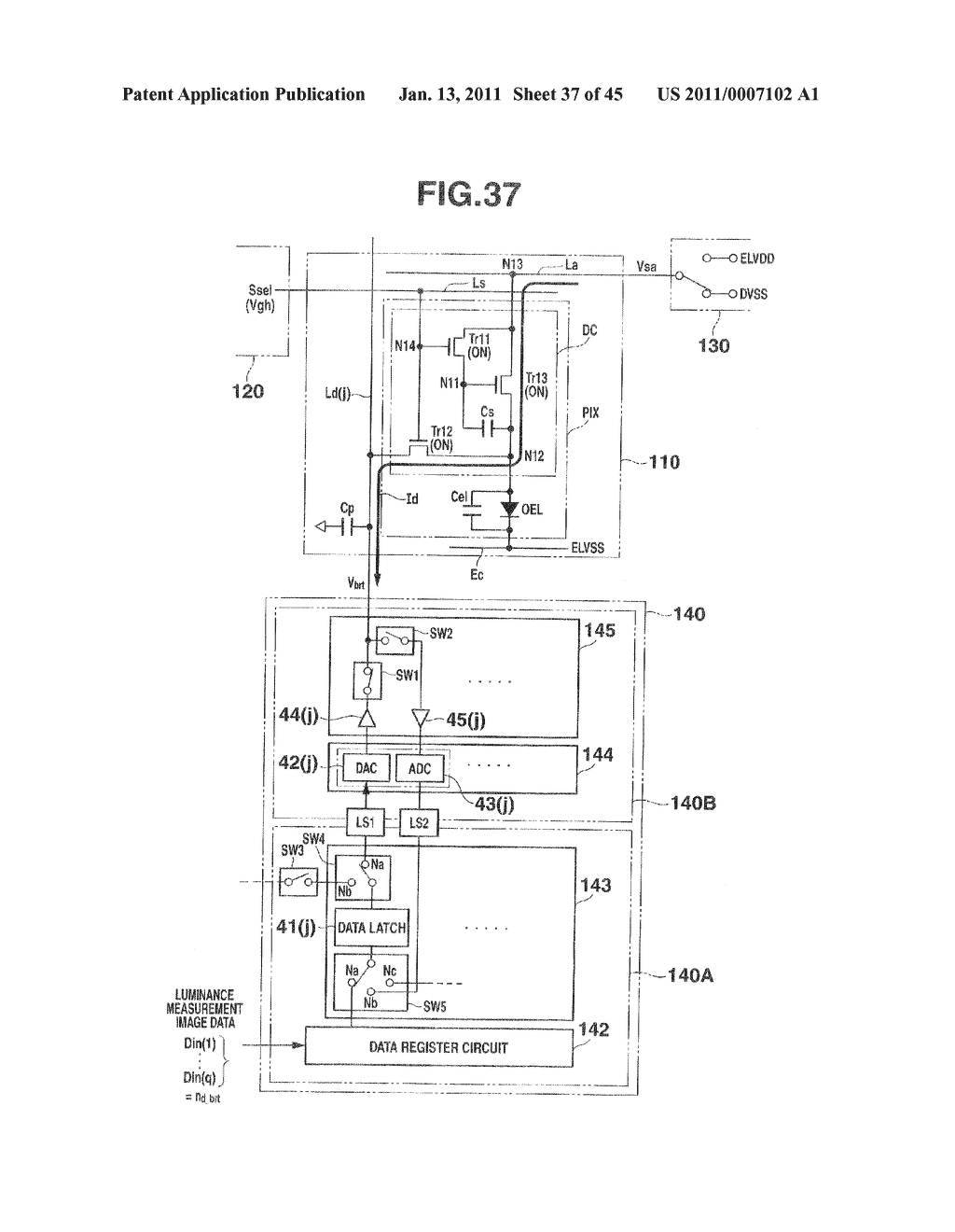 PIXEL DRIVE APPARATUS, LIGHT-EMITTING APPARATUS AND DRIVE CONTROL METHOD FOR LIGHT-EMITTING APPARATUS - diagram, schematic, and image 38