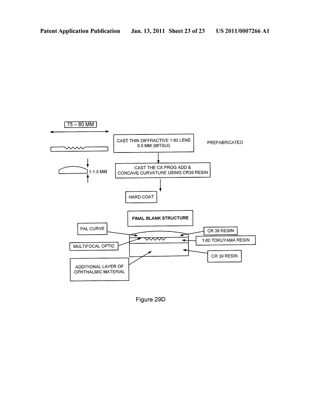 MULTIFOCAL LENS HAVING A PROGRESSIVE OPTICAL POWER REGION AND A DISCONTINUITY - diagram, schematic, and image 24