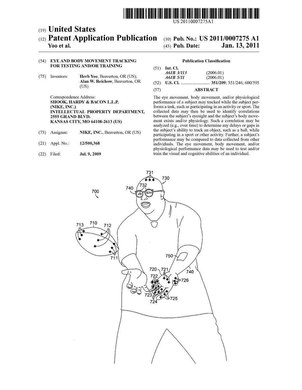 EYE AND BODY MOVEMENT TRACKING FOR TESTING AND/OR TRAINING - diagram, schematic, and image 01