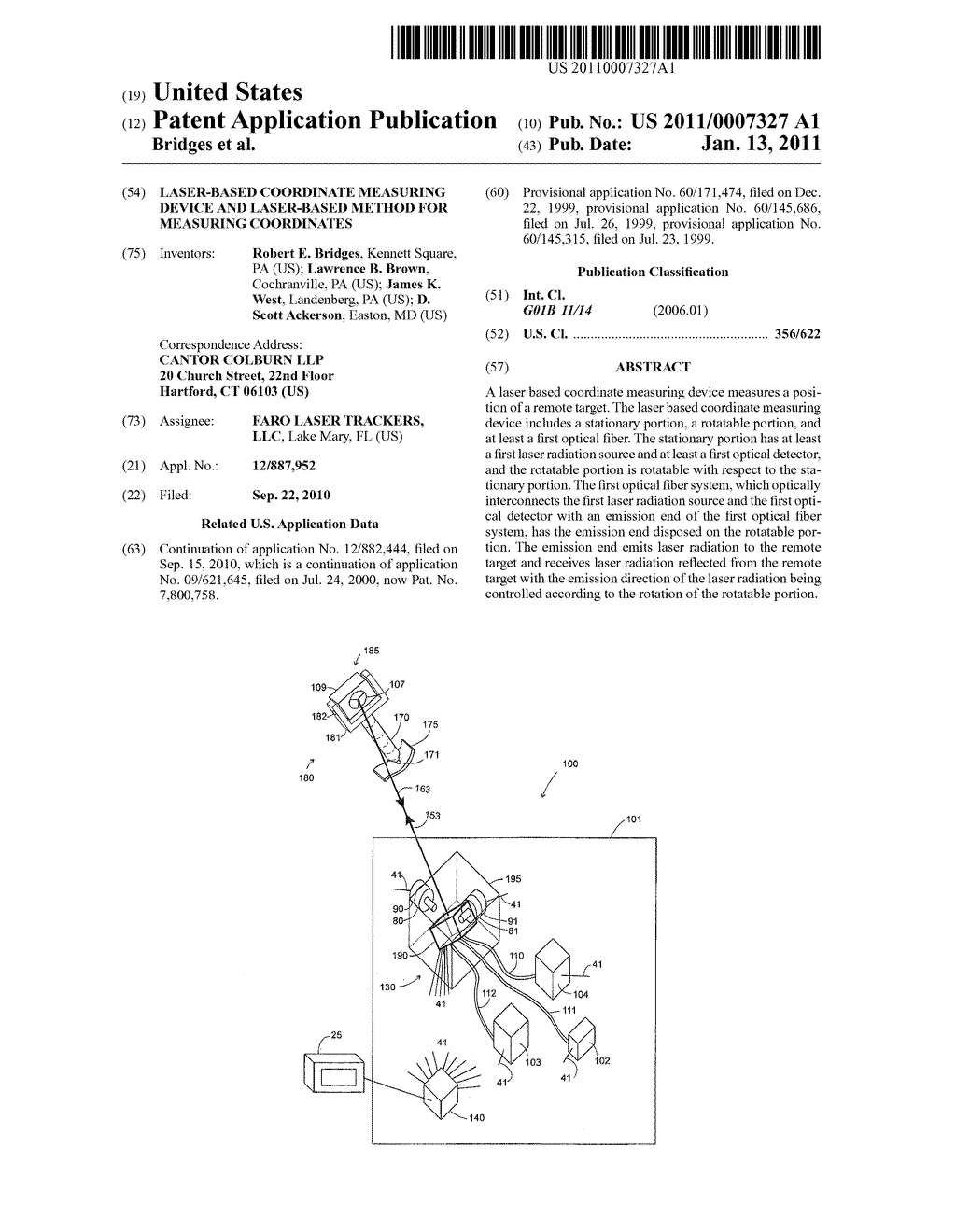 LASER-BASED COORDINATE MEASURING DEVICE AND LASER-BASED METHOD FOR MEASURING COORDINATES - diagram, schematic, and image 01