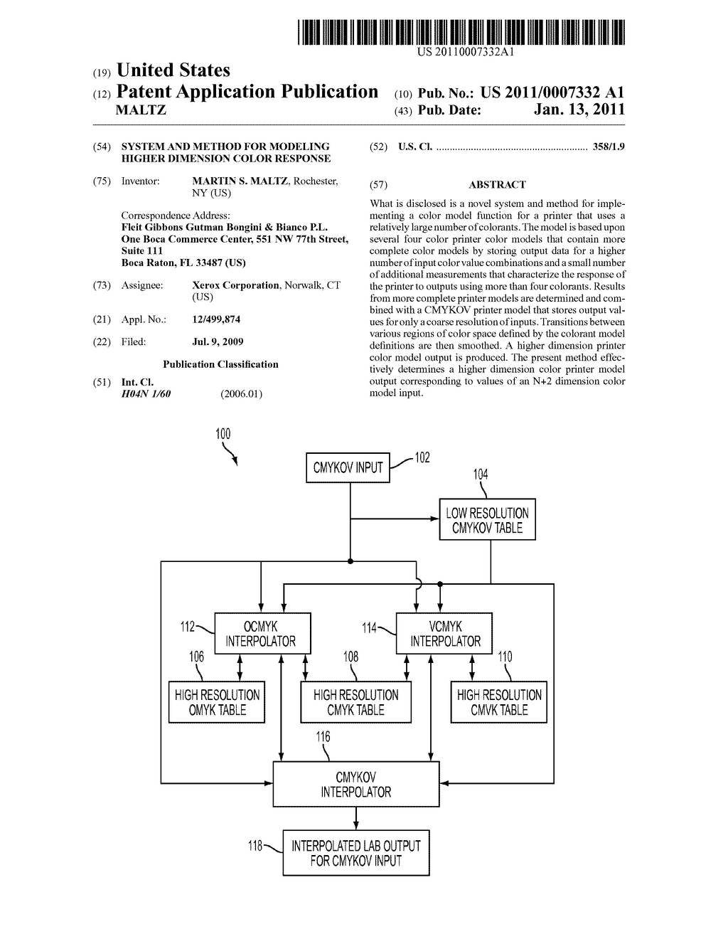 SYSTEM AND METHOD FOR MODELING HIGHER DIMENSION COLOR RESPONSE - diagram, schematic, and image 01